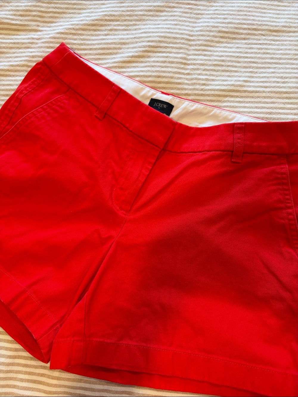 J. Crew Bright Red 5” Chino Shorts